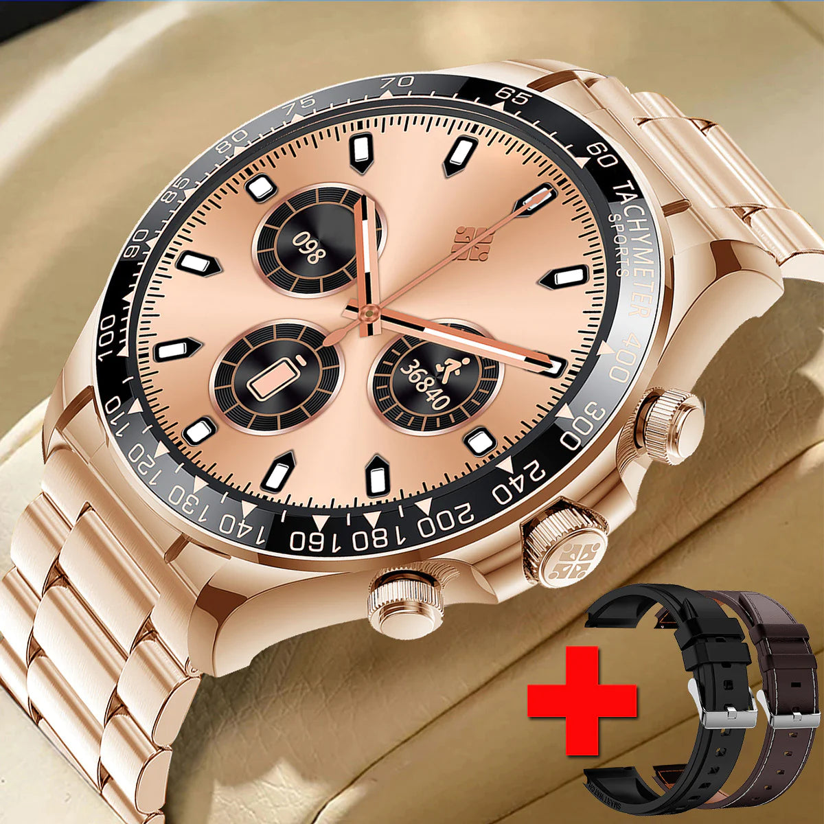 Stay connected and track your health with this stylish round-screen smartwatch. Features fitness tracking, smart notifications, long battery life, and a lightweight design—perfect for men, women, teens, and seniors.