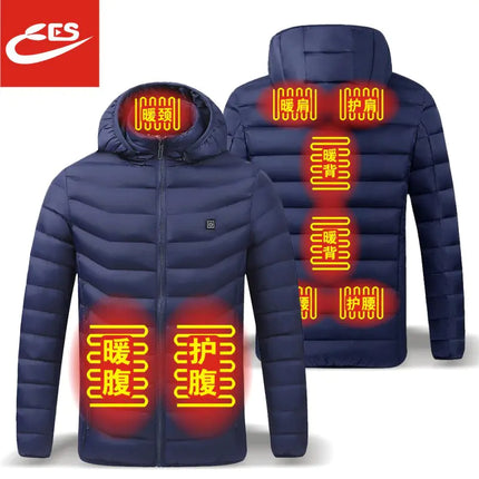 Smart Heated Cotton Jacket – USB Rechargeable Winter Coat for Men & Women