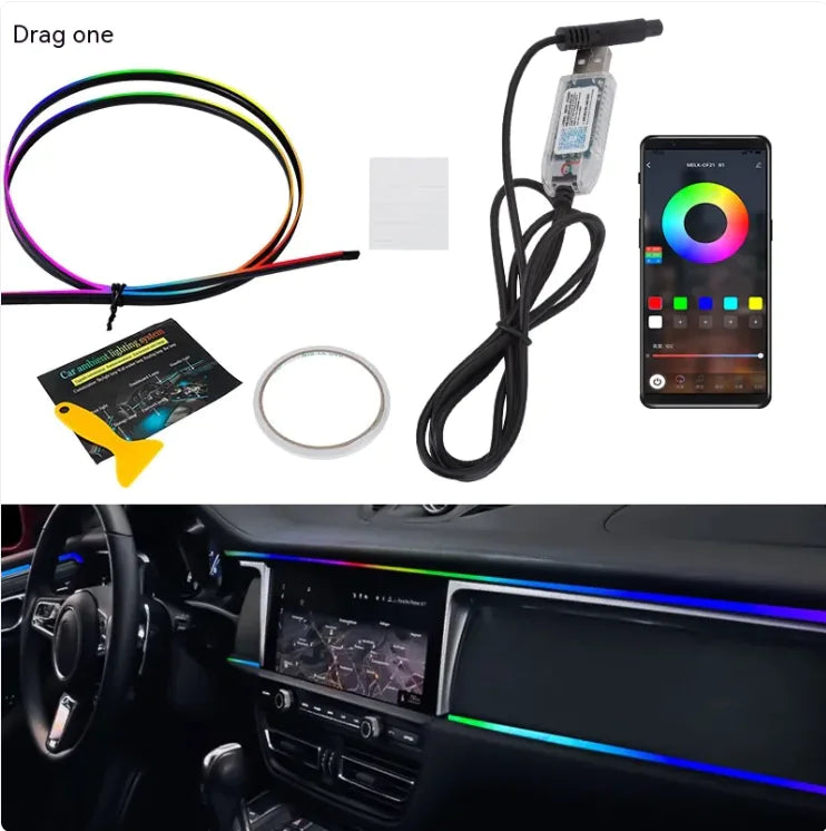 Car LED Ambient Light Bar – Interior Mood Lighting Kit | 30% Off + Free Worldwide Shipping