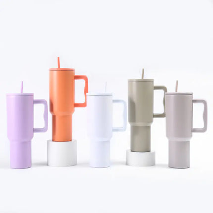 Handle Auto Cup – Insulated Stainless Steel Tumbler with Straw
