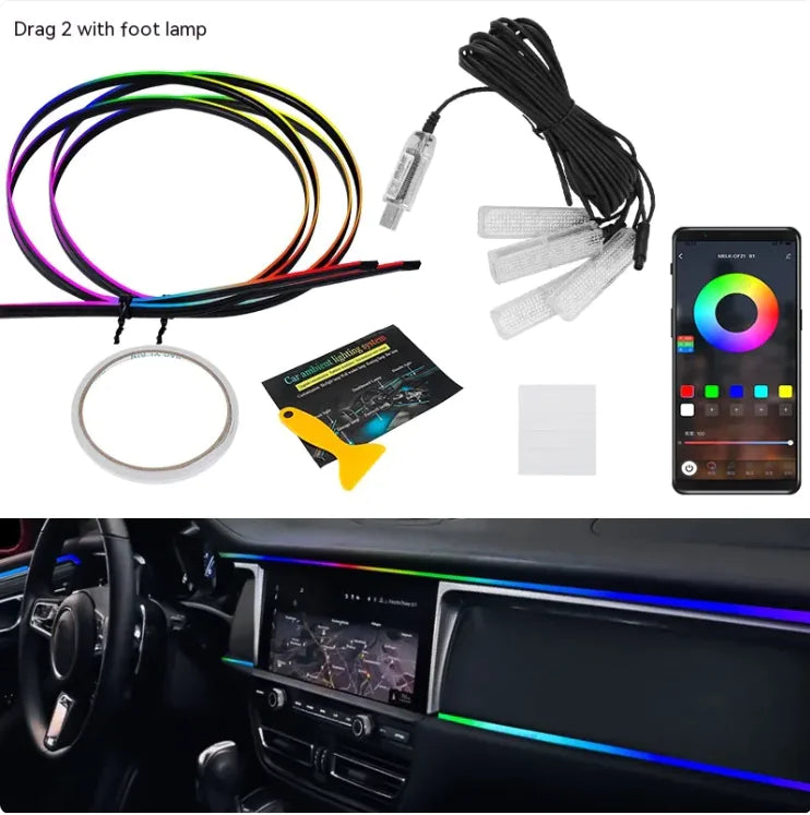 Car LED Ambient Light Bar – Interior Mood Lighting Kit | 30% Off + Free Worldwide Shipping