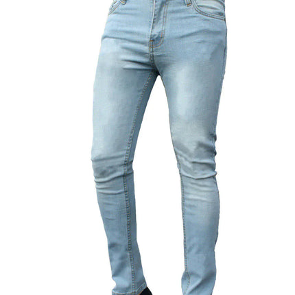 Stretch Skinny Slim-Fit Jeans – Classic Mid-Waist Denim