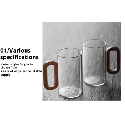 Smoky Gray Borosilicate Glass Water Cup – Heat-Resistant Drinkware