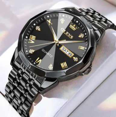 OLEVS Men’s Watch – Elegant Quartz Metal Timepiece