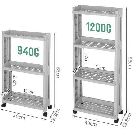 Ultra-Slim Storage Rack – Space-Saving Organizer for Kitchen & Bathroom