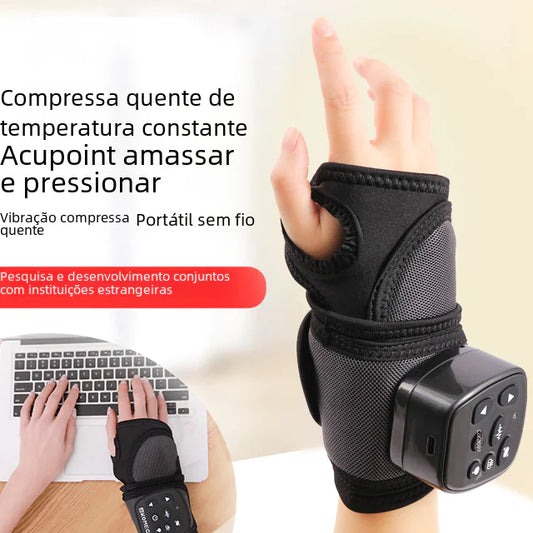 Masseur de poignet rechargeable avec thermothérapie – Soulagement par pression d'air et vibrations