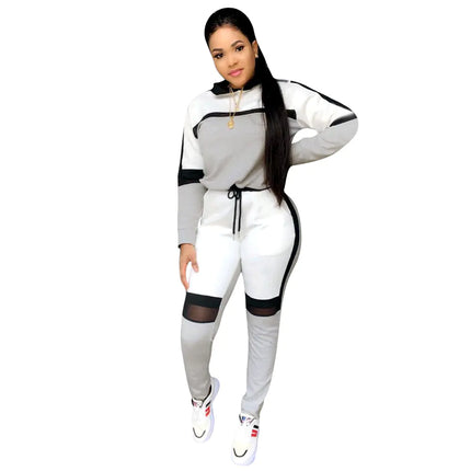 Women’s GrayTracksuit Set – Casual Sweater & Pencil Pants | Chic Lounge & Streetwear Outfit