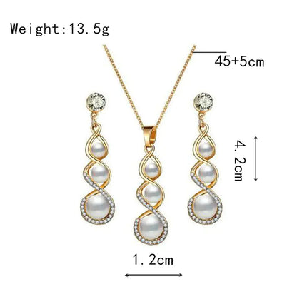 European & American Style Necklace and Earrings Set – Fashion Jewelry