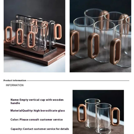 Smoky Gray Borosilicate Glass Water Cup – Heat-Resistant Drinkware