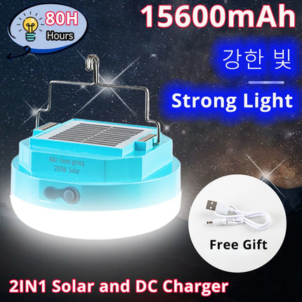 USB Rechargeable Solar Camping Lantern – Waterproof LED Light for Outdoor Adventures