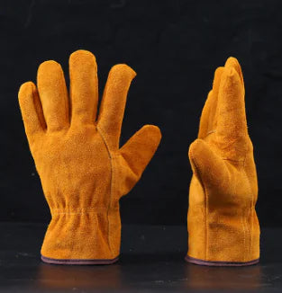 Cowhide Leather Protective Work Gloves – Industrial Safety Grip