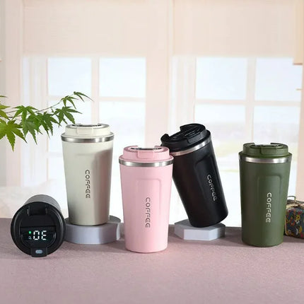 Stainless Steel Insulated Cup with Digital Temperature Display – Travel & Everyday Drinkware