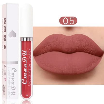 18-Color Velvet Matte Lip Gloss – Long-Lasting Liquid Lipstick