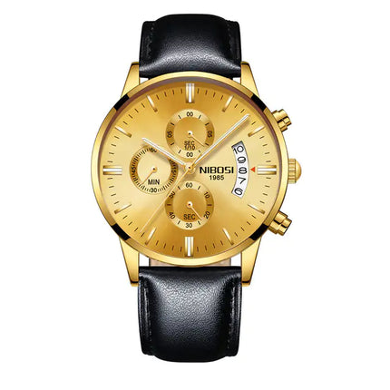 Men’s Luxurious Gold Wrist Watch – Elegant Quartz Timepiece