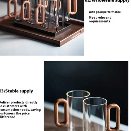 Smoky Gray Borosilicate Glass Water Cup – Heat-Resistant Drinkware