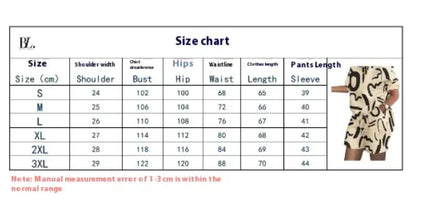 Women’s Printed Two-Piece Commuter Set – Short-Sleeve Top & Matching Shorts